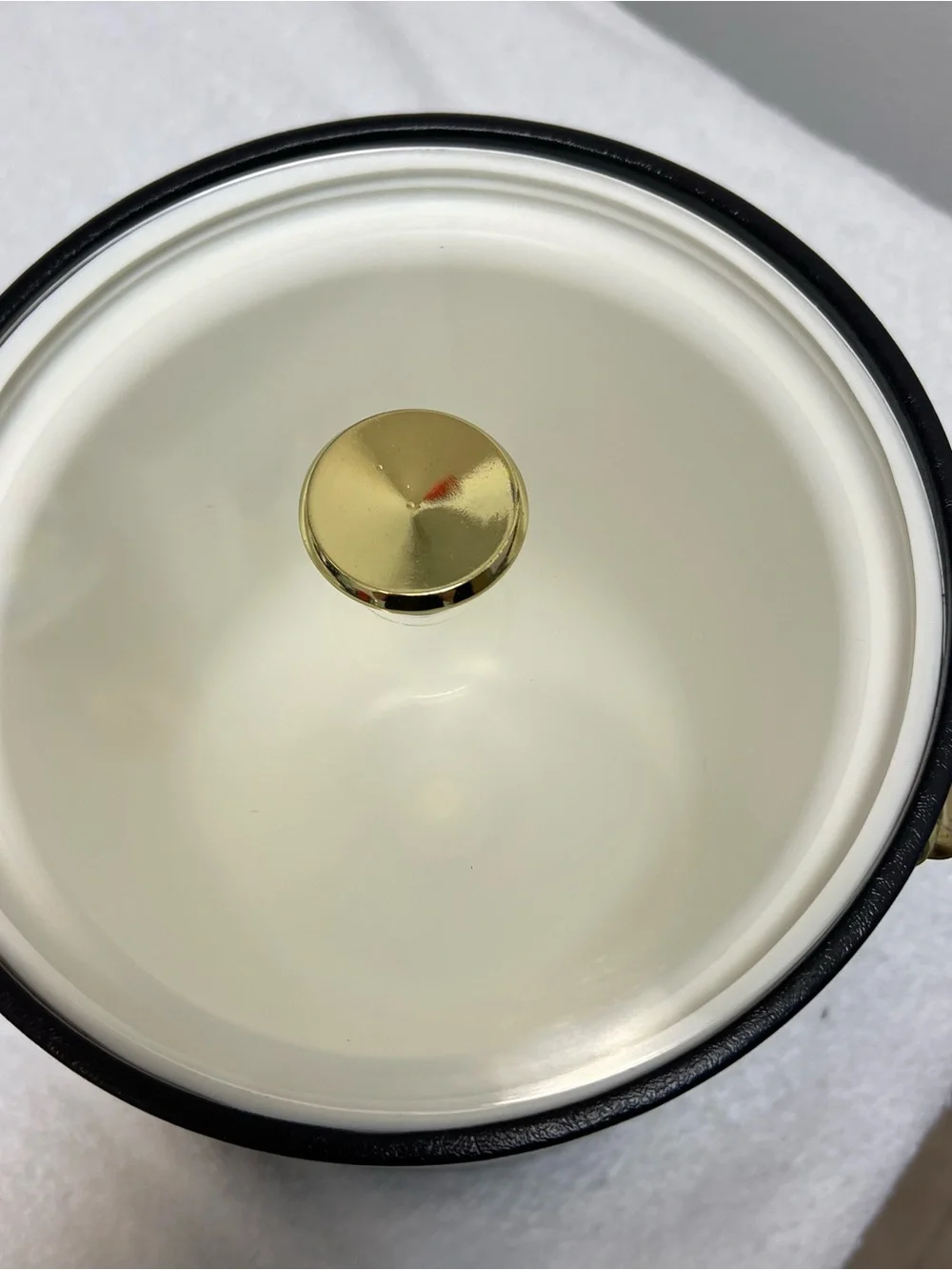 Vintage Kraftware Ice Bucket Vinyl Plastic Faux Leather Sides